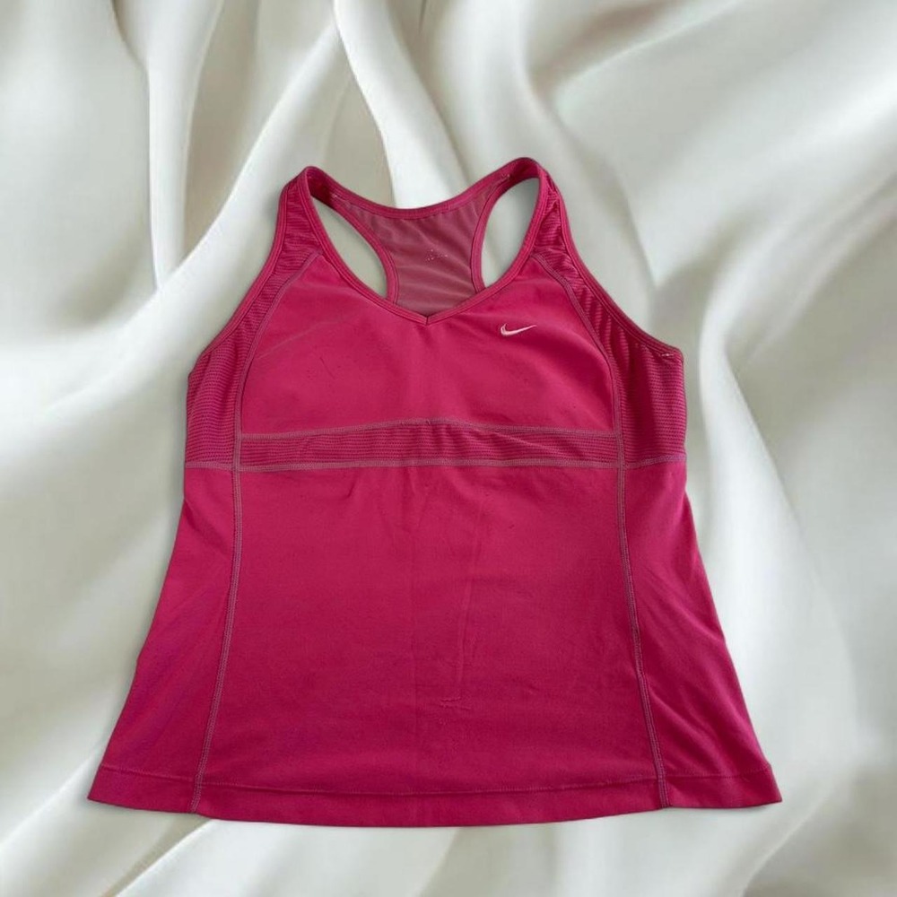 Nike pink racerback fitted athletic workout top y2k mcbling